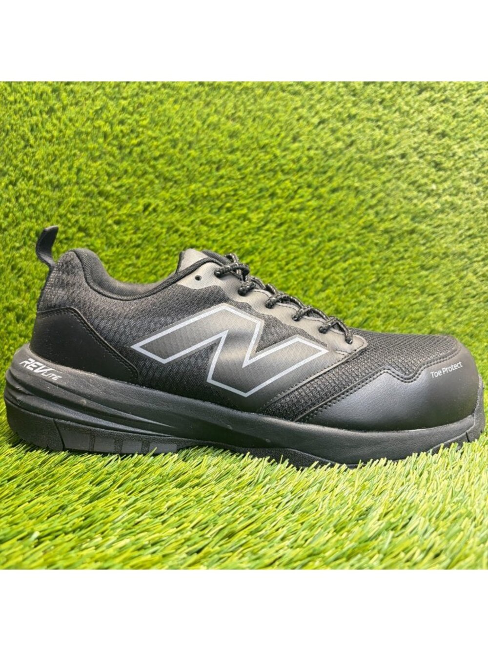 New Balance Quikshift Men Size 11.5EE Black Gray Composite Toe Safety Work Shoes